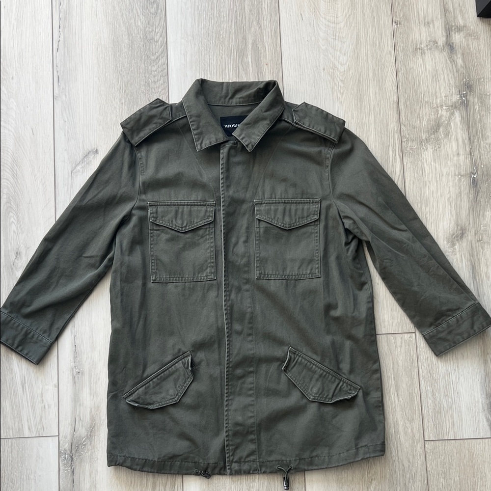Olive Green Button Up Jacket - image 1